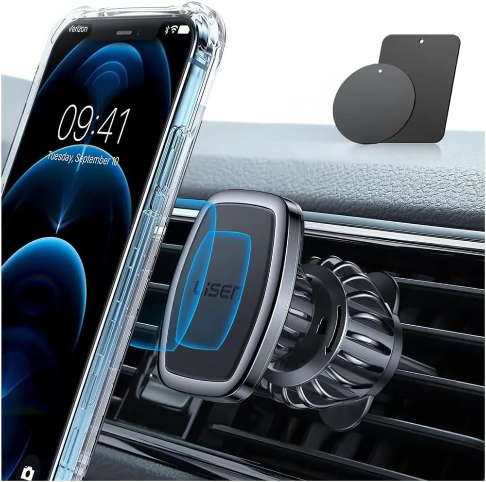 LISEN Magnetic Phone Holder for Car, Magnet Car Vent Phone Mount Holder with Ultra 6 Strong Magnets product view