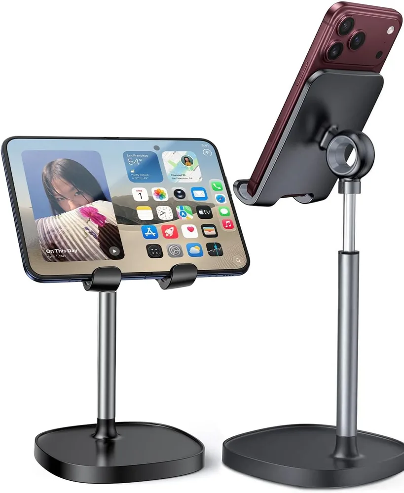 LISEN Cell Phone Stand Phone Holder for Desk, Office Decor Gadgets for Men product view