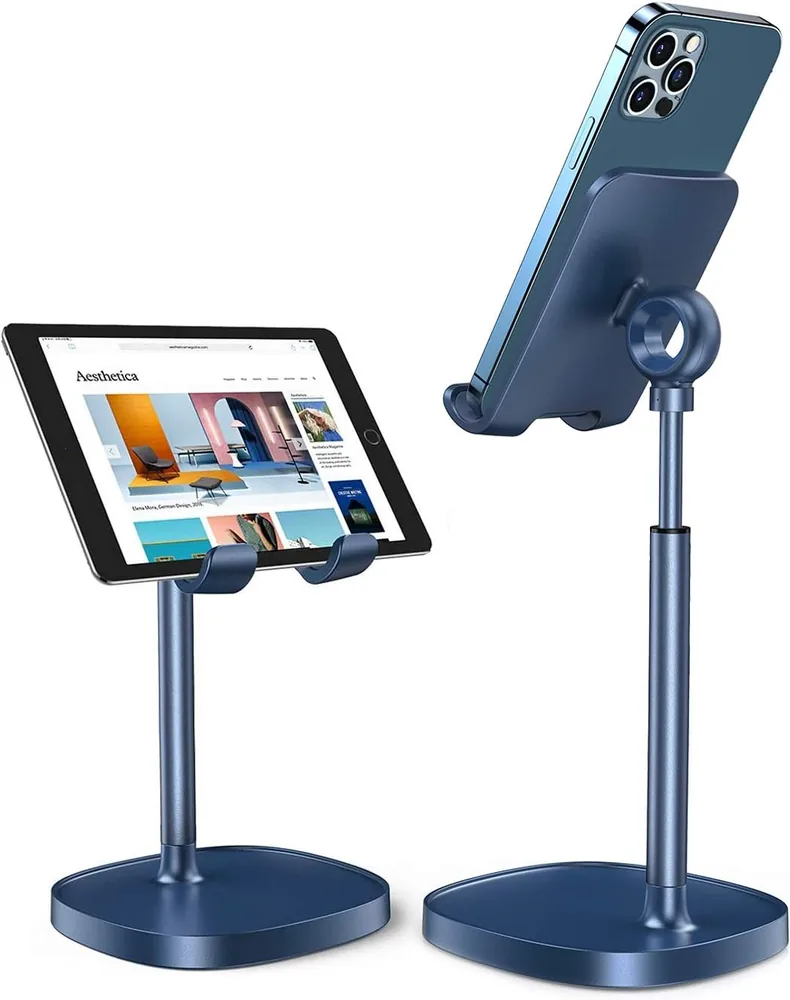 LISEN Cell Phone Stand, Phone Holder for Desk - Blue · 1 Count