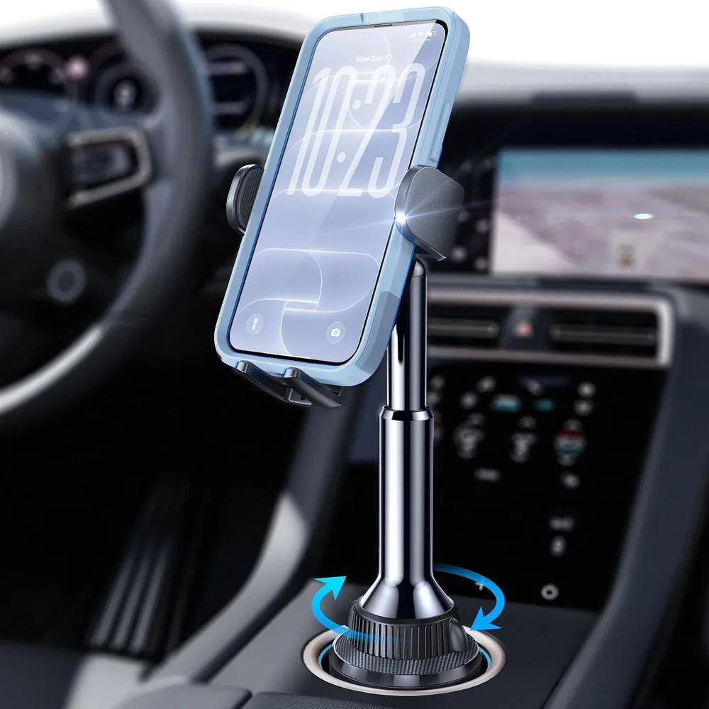 LISEN Cup Holder Phone Holder [No Shaking] Cell Phone Cup Holder for Car product view