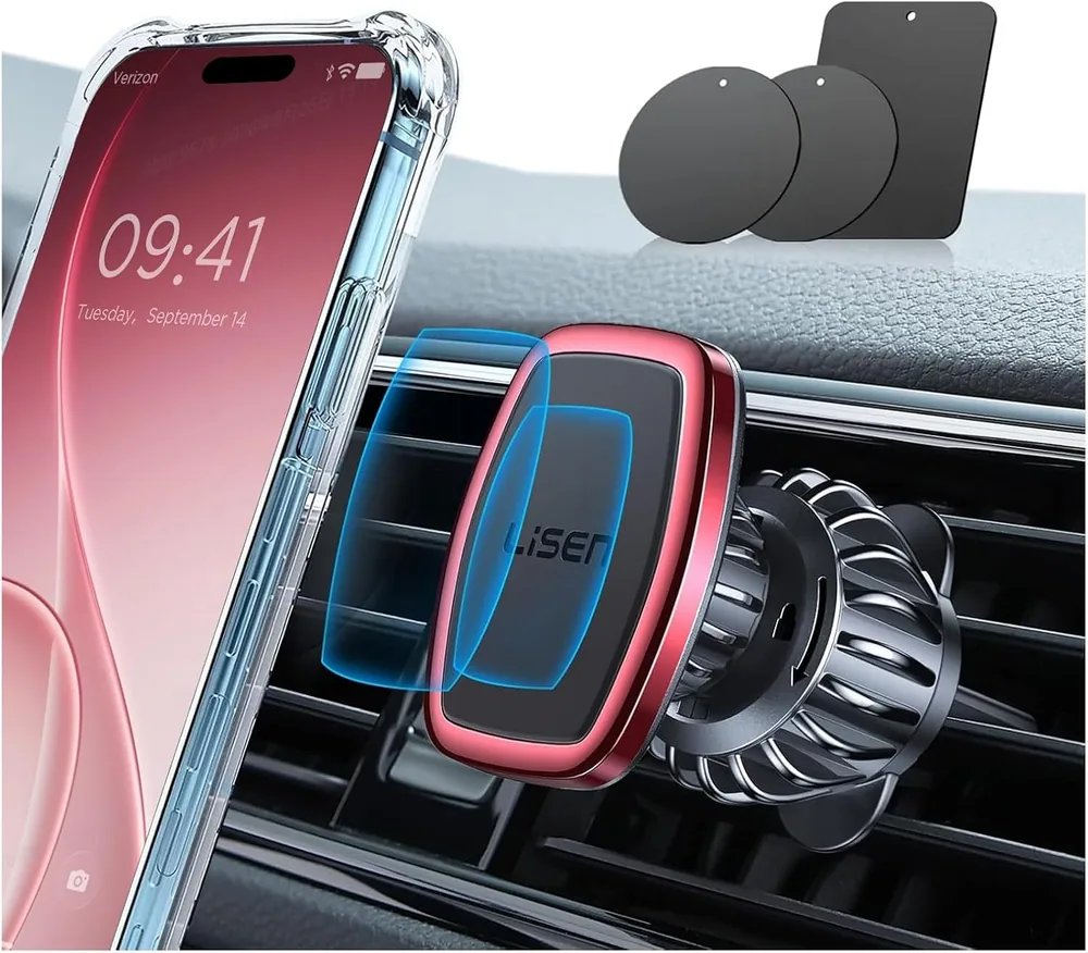LISEN Magnetic Phone Holder for Car Phone Holder with Upgraded Clip product view
