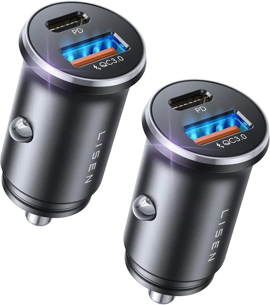LISEN Car Charger USB C, 69W Cigarette Lighter USB Charger Adapter product view