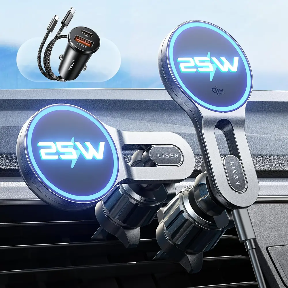 LISEN for Qi2.2 25W MagSafe Car Mount Charger for iPhone 18 Pro Max product view