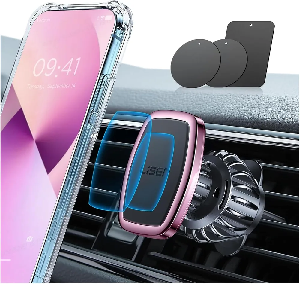 LISEN Magnetic Phone Holder for Car Phone Holder with Upgraded Clip product view
