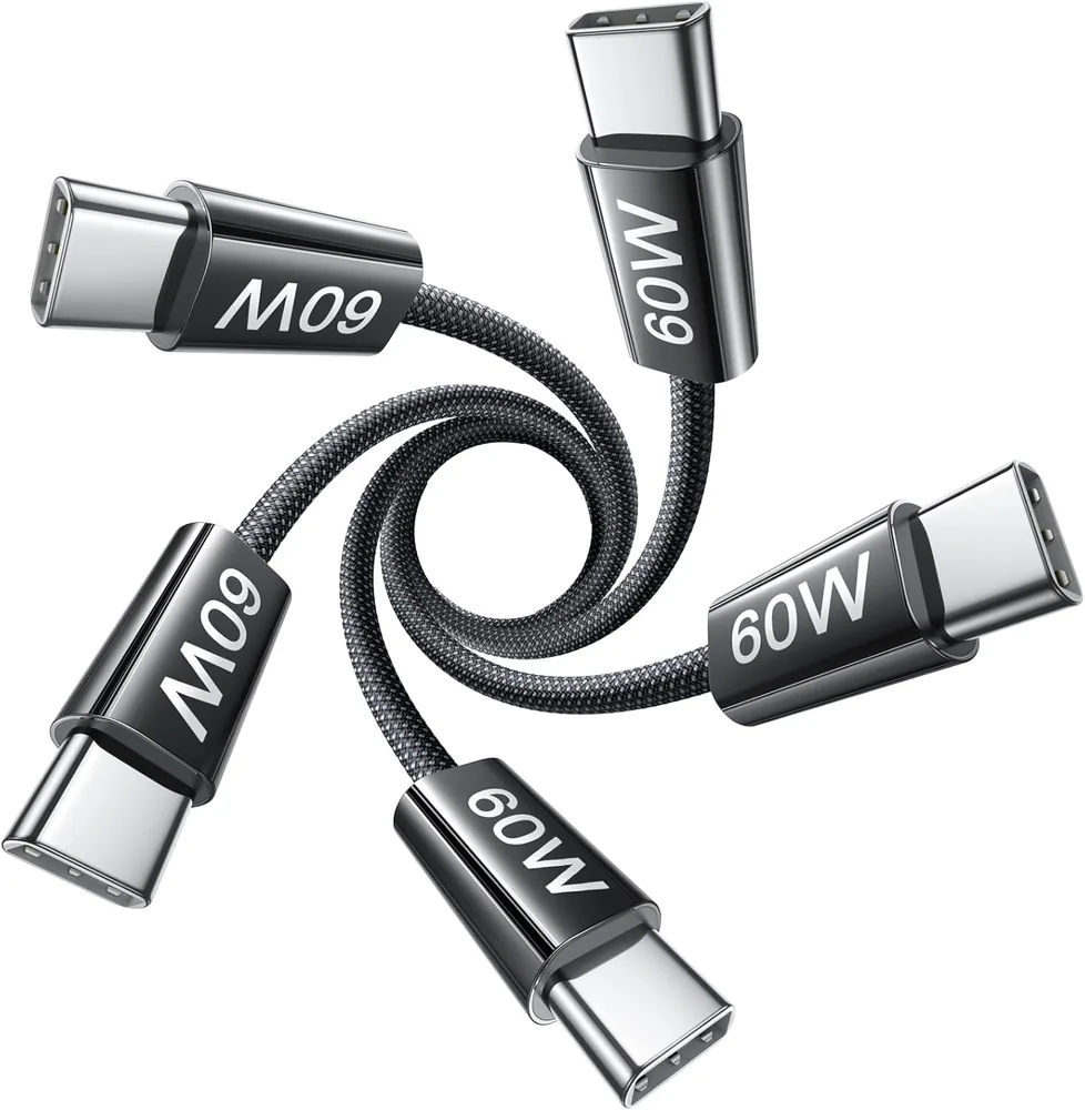 LISEN USB C Cable, 5-Pack [3.3FT] USBC to USBC Cable for iPhone 16e 15 Pro Max Charger Cord product view