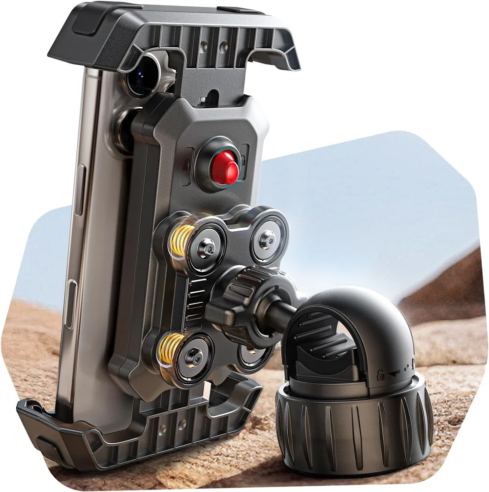 LISEN 2026 Bike Phone Holder, [Anti-Vibration] Motorcycle Phone Mount product view