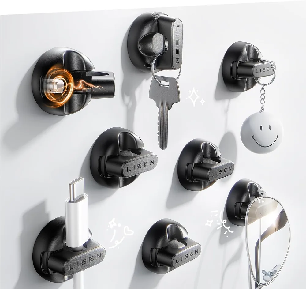 LISEN Magnetic Charging Cord Holder 8-Pack Charging Cord Organizer [1S Click-in] product view