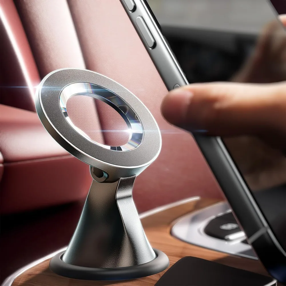 LISEN for Magsafe Car Mount, Mini 360° Rotating Magnetic Phone Holder for Car Dash product view
