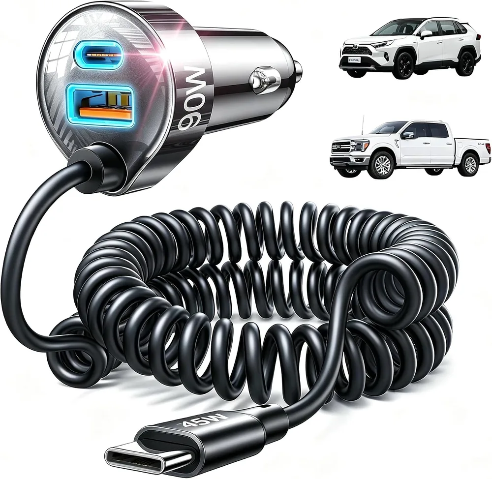 LISEN 90W USB C Car Charger for iPhone 17/16/15 Series product view