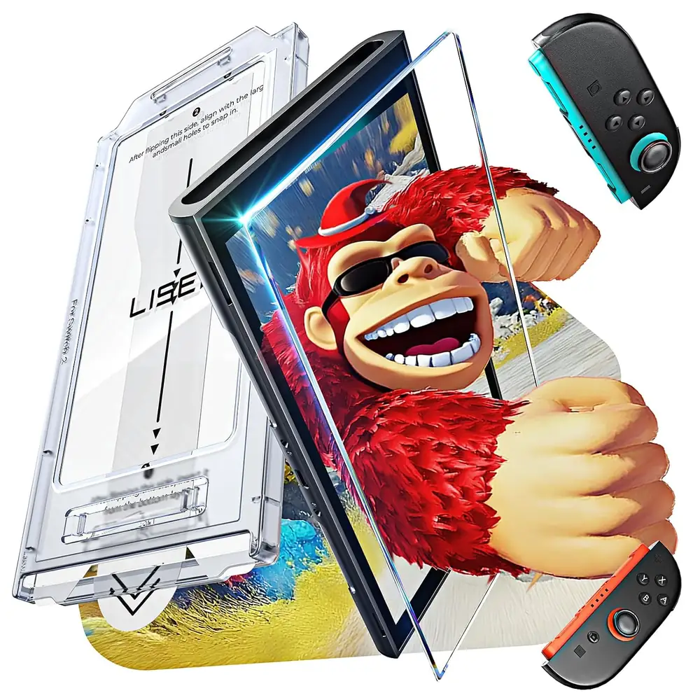 LISEN for Nintendo Switch 2 Screen Protector [2025 Upgrade] (ANTI-GLARE & Auto Alignment Kit) Screen - Listing B0FB2KF2XW