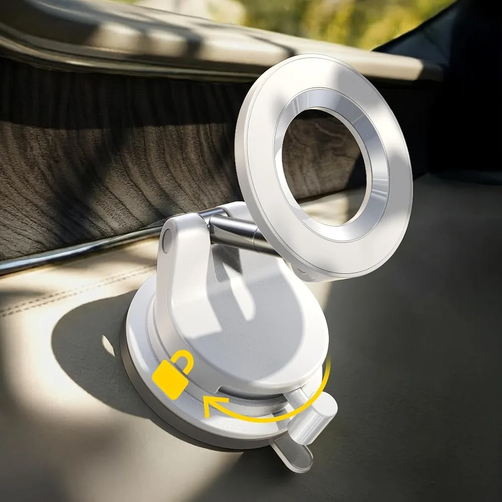 LISEN for MagSafe Car Mount [3800gf Strong Magnet&90+LBS Suction] 360 Adjustable Vacuum Magnetic Phone product view
