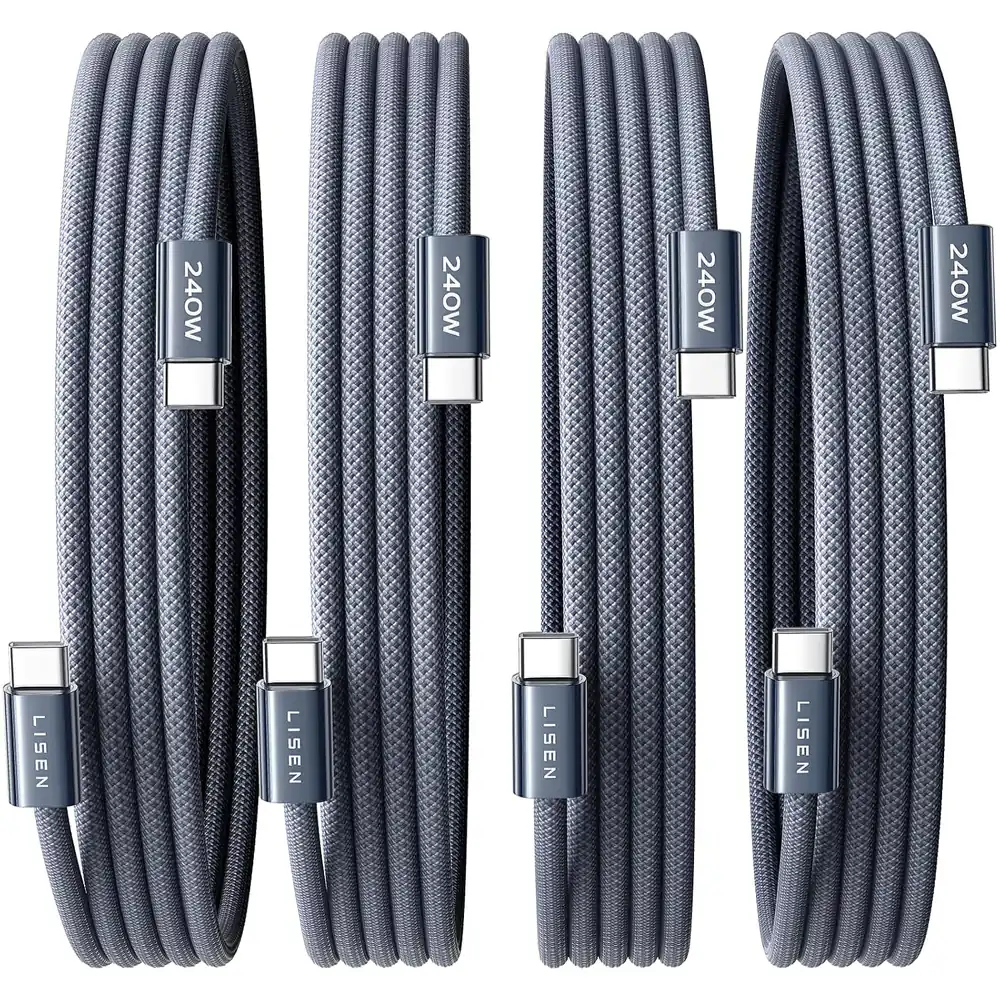 LISEN USB C to USB C Cable, 240W C to C Fast Charging Cable (6.6ft product view