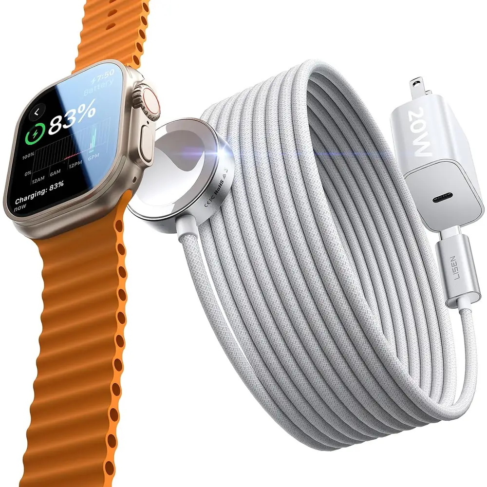 LISEN 2025 Upgraded 5W for Apple Watch Charger Fast Charging USB C for Apple Watch Ultra 3 Series 11 product view