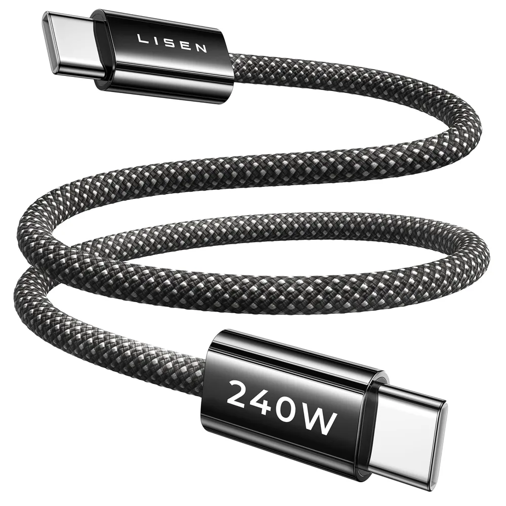 LISEN 240W Short USB C to USB C Cable (1.5FT+1 5FT) product view