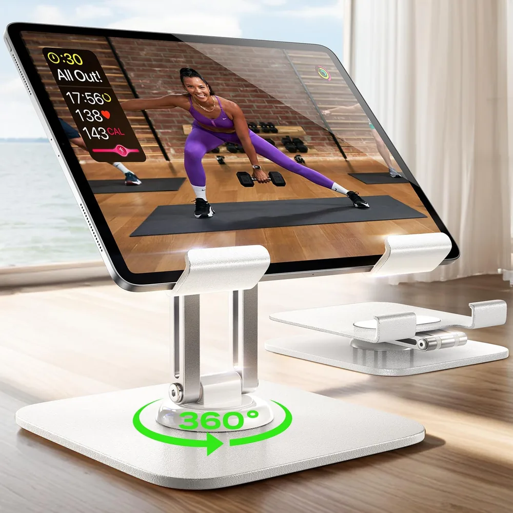 LISEN for iPad Stand Holder Adjustable Tablet Stand for Desk White product view