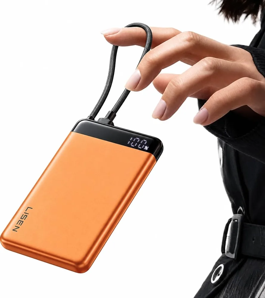 LISEN CCC Certified [Metal Alloy] 0.5" Ultra Slim 10000mAh Power Bank 3C product view