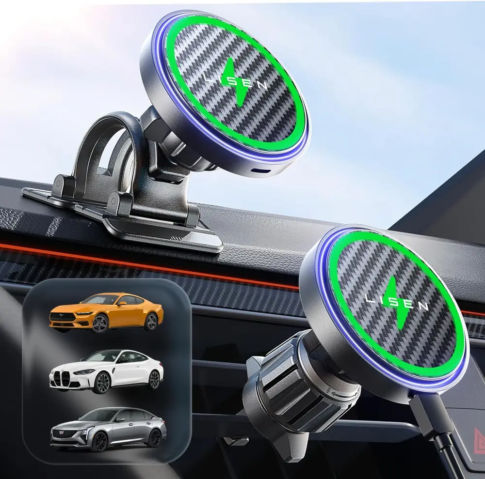 LISEN 15W MagSafe Car Mount Charger for iPhone 18 Pro Max product view