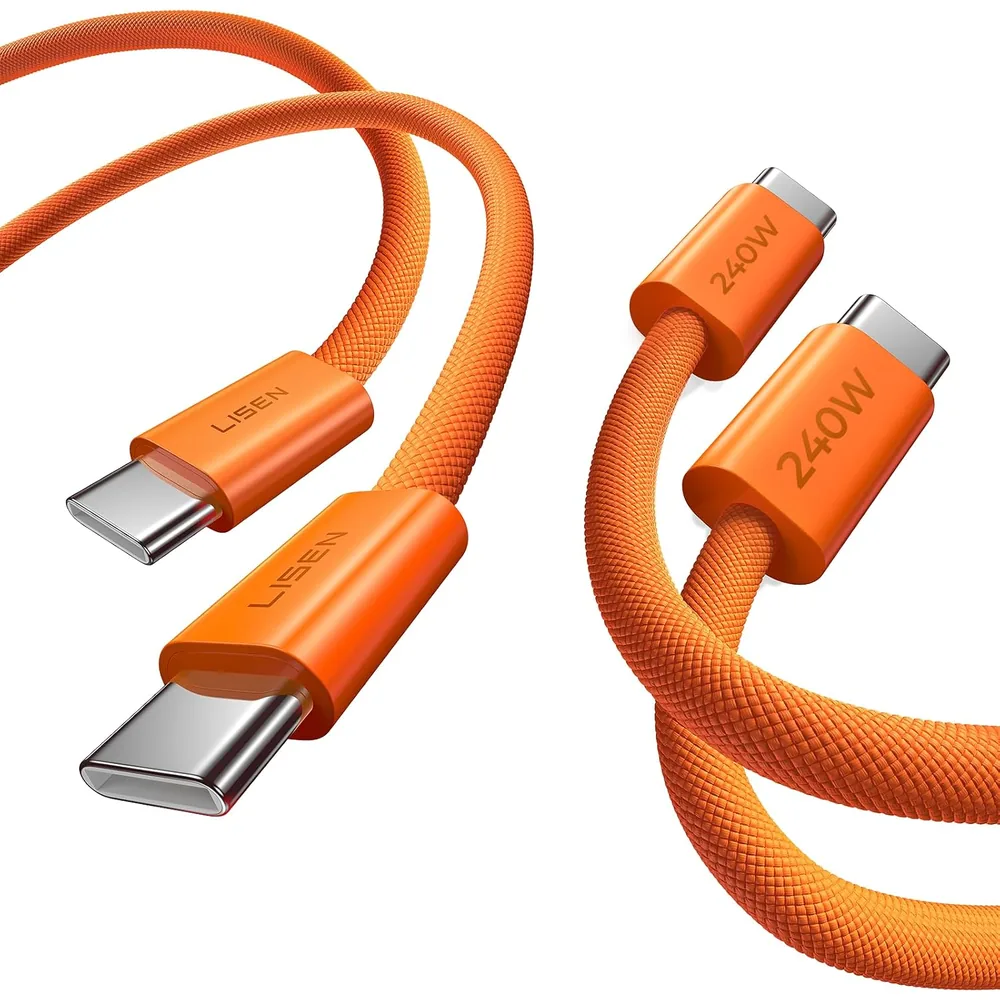 LISEN USB C to USB C Cable, 240W Fast Charging Cable (3.3FT+3.3FT) product view