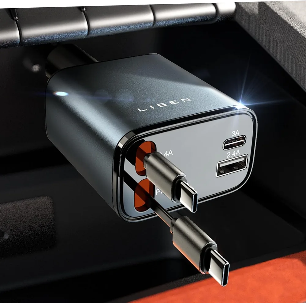 LISEN Retractable Car Charger product view