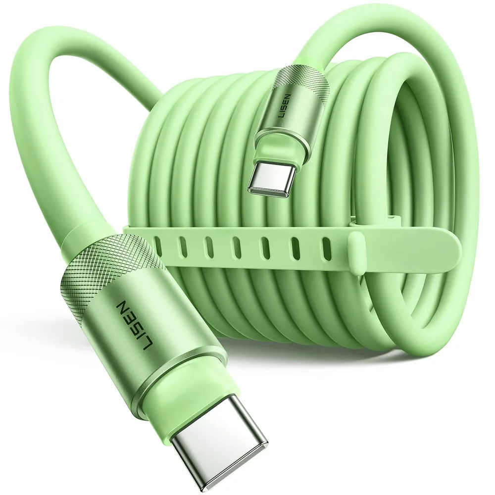LISEN 10FT USB C Cable Fast Charging - Green · 10 Feet