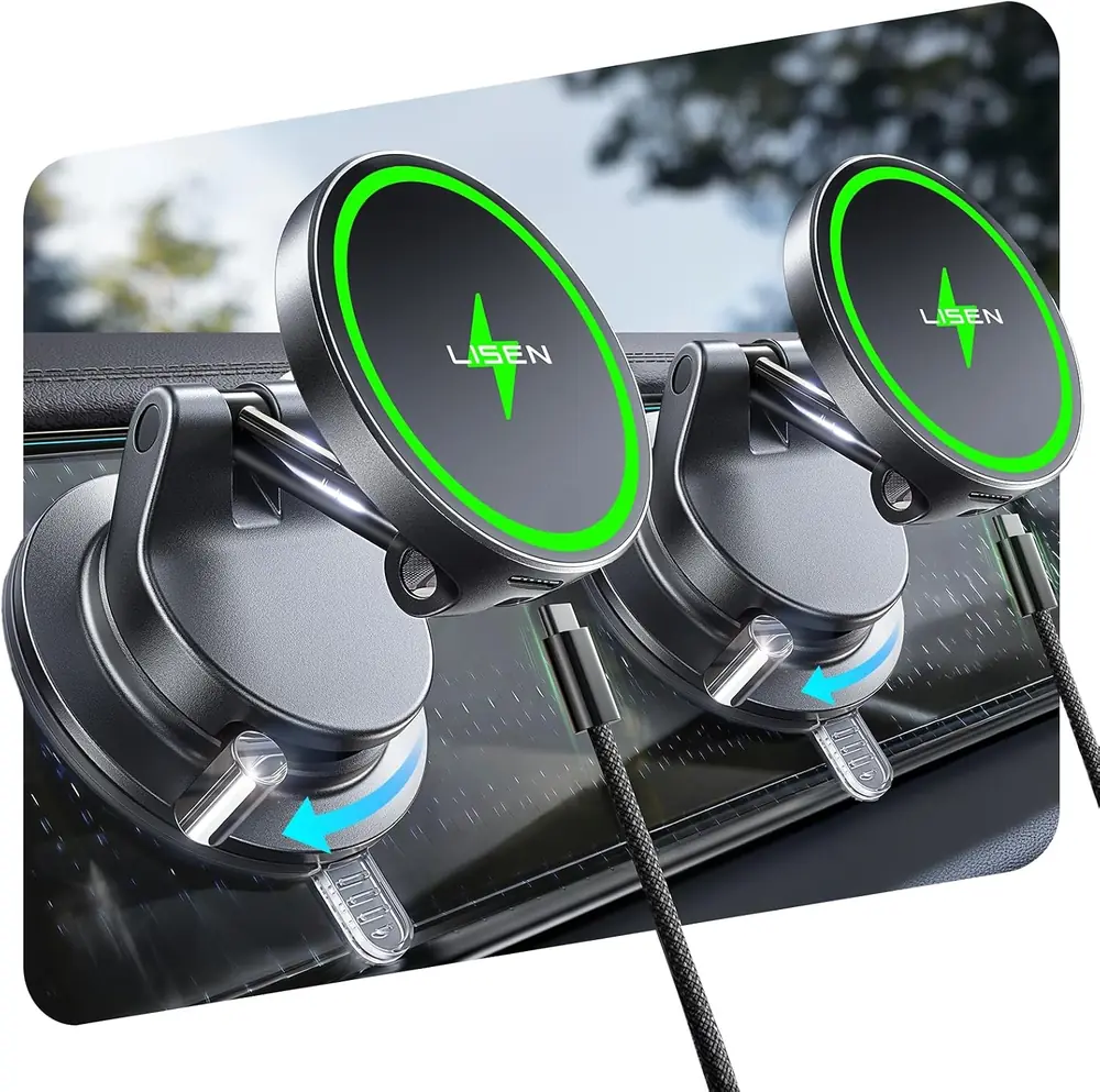 LISEN 15W Magsafe Car Mount Charger for iPhone 18 Pro Max product view